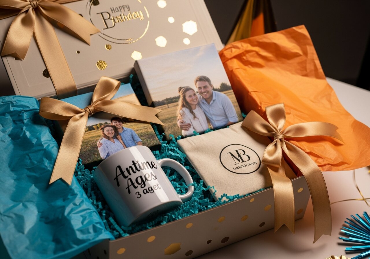 Cutie cadou cu produse personalizate