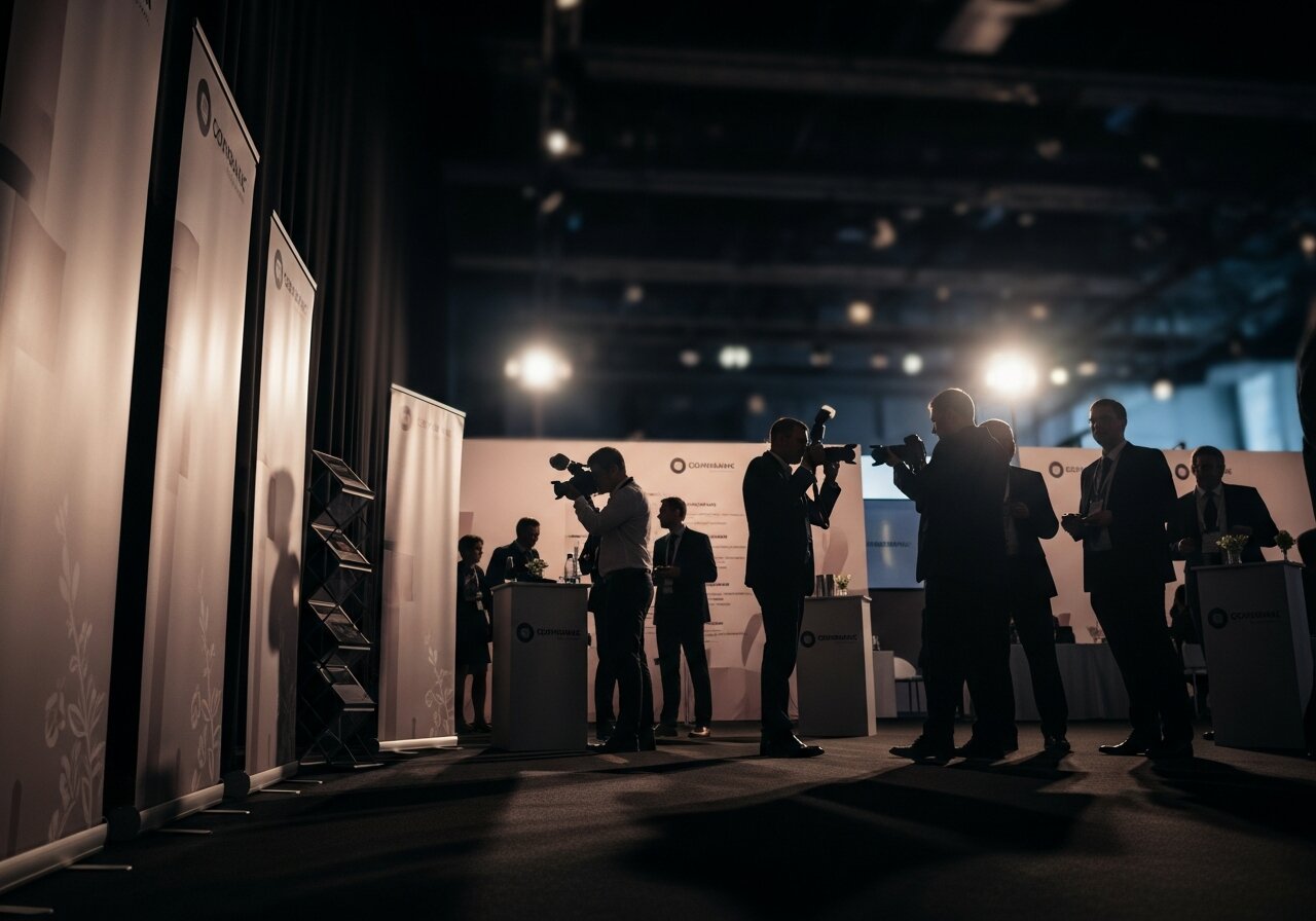 Rollup-uri și backdrop la conferință corporate