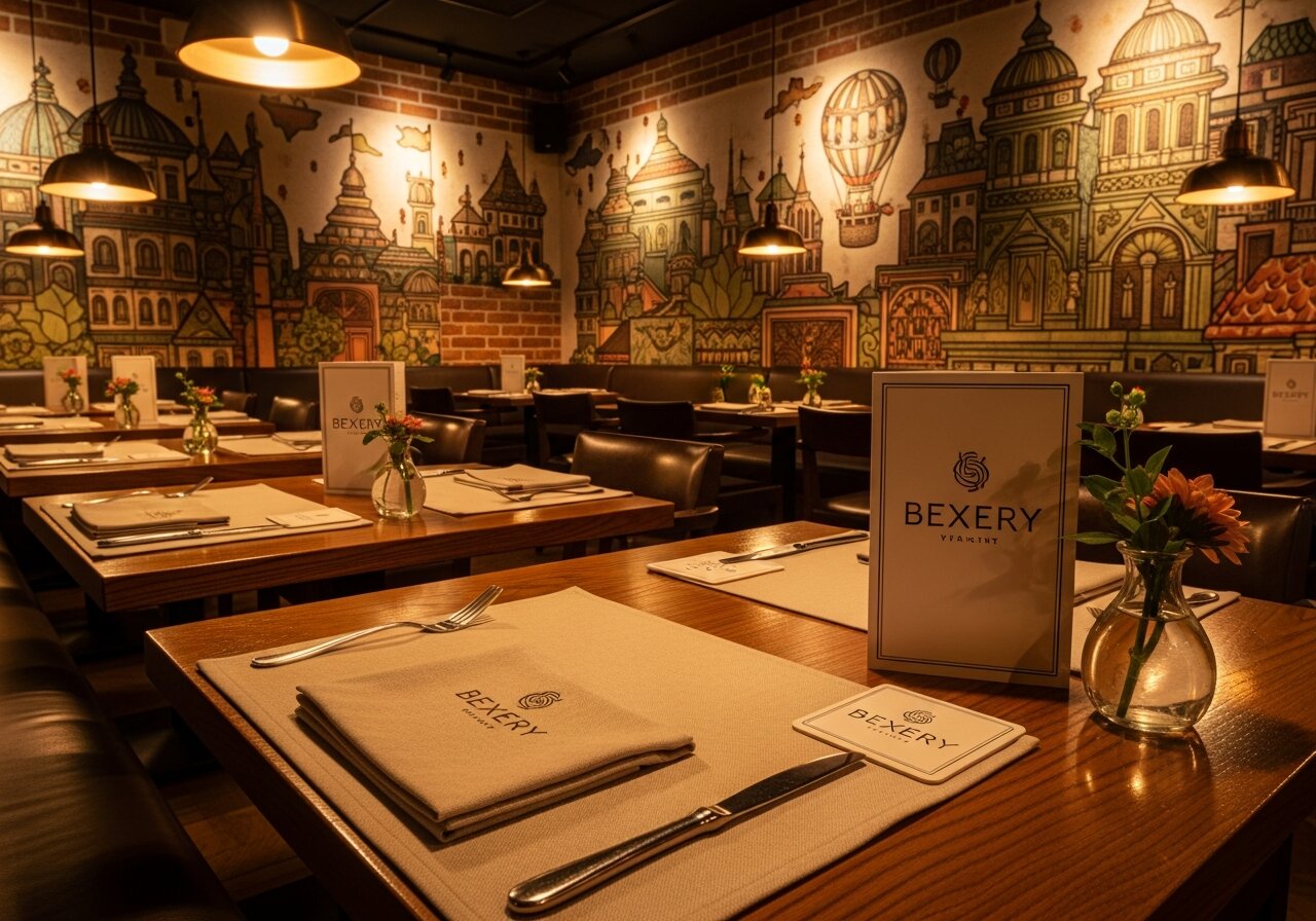 Grafică murală și branding interior restaurant