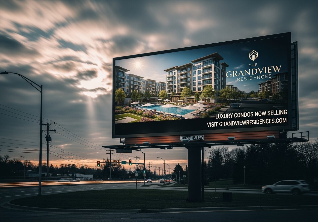 Panou billboard outdoor proiect imobiliar