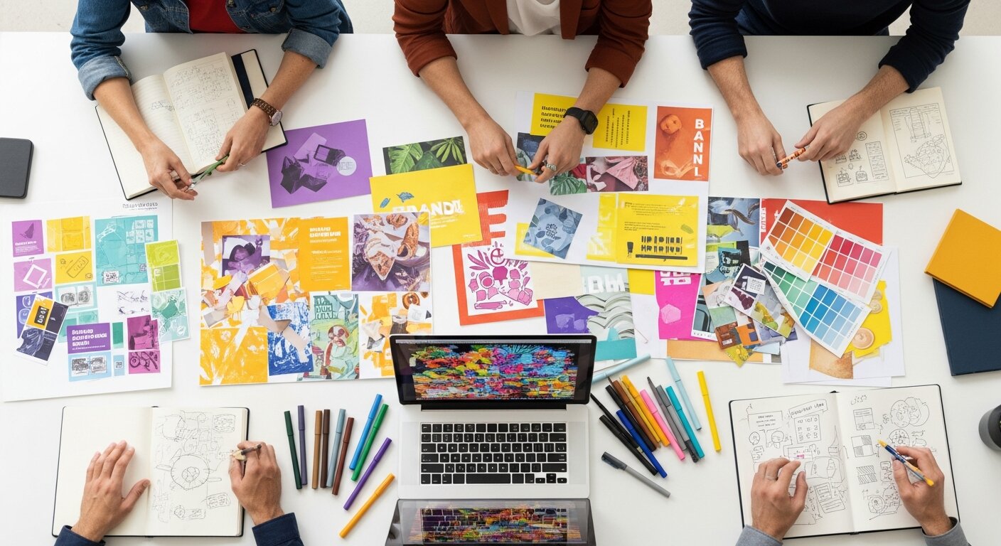 Echipa VIVIDA360 în sesiune de brainstorming creativ